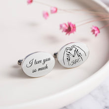 Weeding Cuffliniks, Custom Mens Cufflinks with any Text, Groomsmen Gift