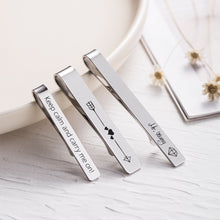 Engraved Handwriting Tie Clip For Him, Wedding Party, Groomsmen Gift