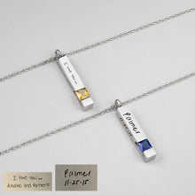 Custom Bar Ashes Necklace Cremation Urn Keepsake Pendant with Birthstone