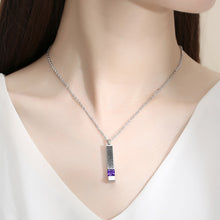 Custom Bar Birthstone Ashes Pendant Cremation Urn Keepsake Necklace