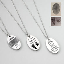 Oval Ashes Necklace Custom Urn Pendant Memorial Gift Silver