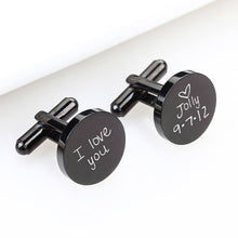 Beautiful-Personalised-Cufflinks-Black-coated-stainless-steel-13