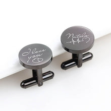 Beautiful-Personalised-Cufflinks-Black-coated-stainless-steel-8
