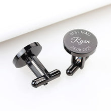 Beautiful-Personalised-Cufflinks-Black-coated-stainless-steel-9