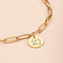 Charm Disc Bracelet Custom Initial Bracelet Personalized Jewelry for Mom Girlfriend