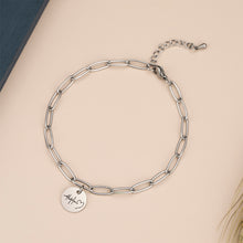 Charm Disc Bracelet Custom Initial Bracelet Personalized Jewelry for Mom Girlfriend