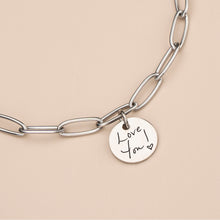 Charm Disc Bracelet Custom Initial Bracelet Personalized Jewelry for Mom Girlfriend