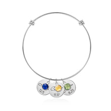 Custom-Bracelet-Personalized-Birthstone-Bangle-for-Family-Friend-Engraved-Name-Date-5