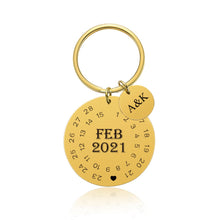 Custom-Disc-Calendar-Keychain-Engraved-Handwriting-Keyring-Personalized-Gift-3