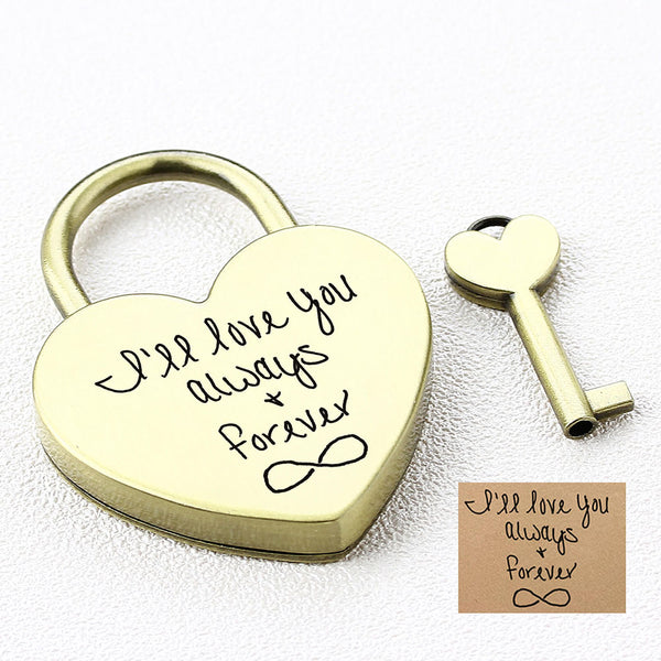 Personalized Engraved Love Heart Padlock Travel Bridge Custom Locks Couples  Gift