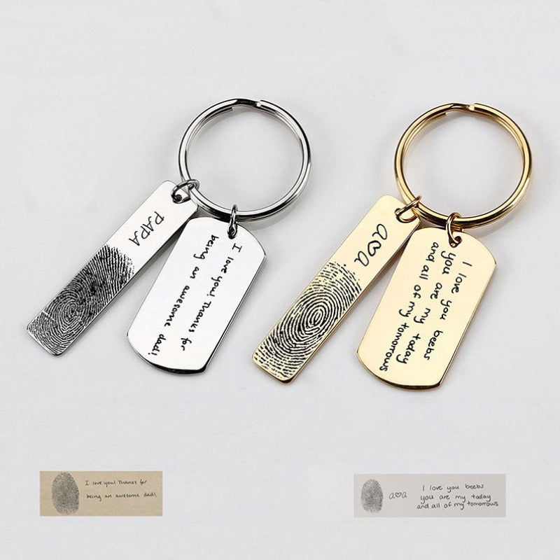 Custom-Keychain-Engraved-Keyring-Personalized-Gift-for-Dad-Men-Handwriting-Keychain-1