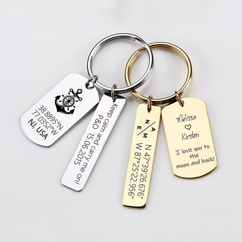 Custom-Keychain-Engraved-Keyring-Personalized-Gift-for-Dad-Men-Handwriting-Keychain-2