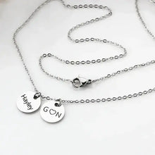 Custom Name Disc Necklace Personalized Letters Tiny Necklaces