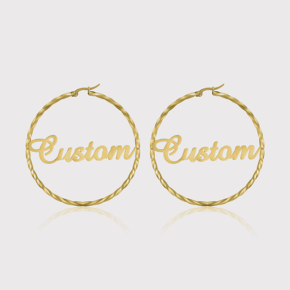 Custom-Name-Earrings-Letter-Decor-Hoop-Earrings-Nameplate-Earrings-1