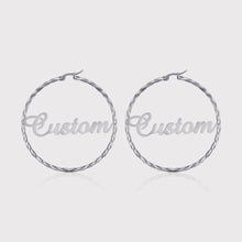 Custom-Name-Earrings-Letter-Decor-Hoop-Earrings-Nameplate-Earrings-2