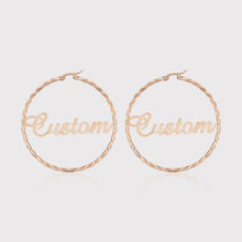 Custom-Name-Earrings-Letter-Decor-Hoop-Earrings-Nameplate-Earrings-3