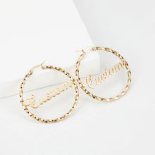 Custom-Name-Earrings-Letter-Decor-Hoop-Earrings-Nameplate-Earrings-4