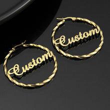 Custom-Name-Earrings-Letter-Decor-Hoop-Earrings-Nameplate-Earrings-5