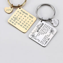 Custom-Photo-Date-Calendar-Engraving-Keychain-Square-Pendant-Keyring-Gift-4