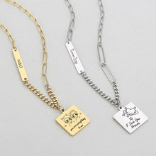 Custom-Square-Text-Picture-Necklace-Personalized-Handwriting-Pendant-Jewelry-Gift-1