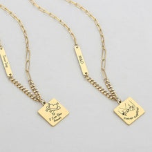 Custom-Square-Text-Picture-Necklace-Personalized-Handwriting-Pendant-Jewelry-Gift-3