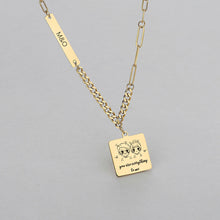 Custom-Square-Text-Picture-Necklace-Personalized-Handwriting-Pendant-Jewelry-Gift-5