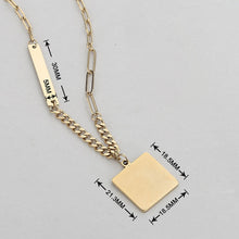Custom-Square-Text-Picture-Necklace-Personalized-Handwriting-Pendant-Jewelry-Gift-9