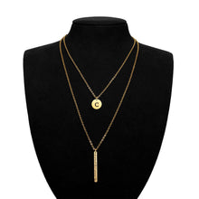 Custom-Vertical-Bar-with-Disc-Layered-Necklace-Personalized-Gift-for-Family-Women-3