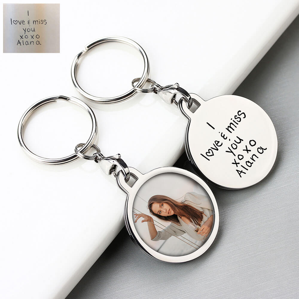 Custom-handwriting-Keyring-gift-For-Boyfriend-Personalized-Picture-Keychain-1