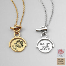 Customized-Round-Rotatable-Necklace-Photo-Memory-Disc-Pendant-1