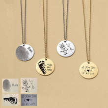 Disc-Gold-Necklace-Engraved-Actual-Handwriting-Necklace-4