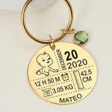 Disc-Keychain-with-Birthstone-Custom-Photo-Text-Keyring-for-New-Mom_-Kid_-Family-7