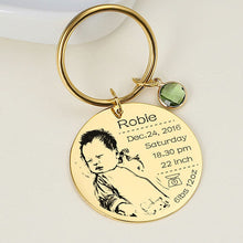 Disc-Keychain-with-Birthstone-Custom-Photo-Text-Keyring-for-New-Mom_-Kid_-Family-9