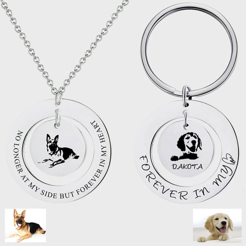Double-Discs-Custom-Necklace-Engraving-Name-Photo-Personalized-Keychain-Tag-1