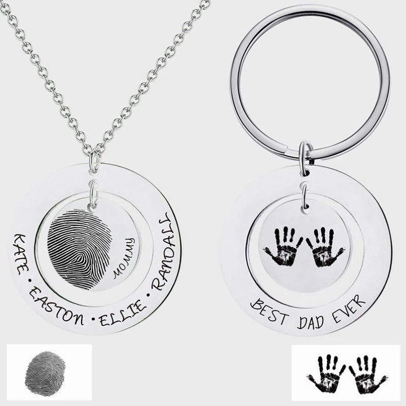 Double-Discs-Custom-Necklace-Engraving-Name-Photo-Personalized-Keychain-Tag-2