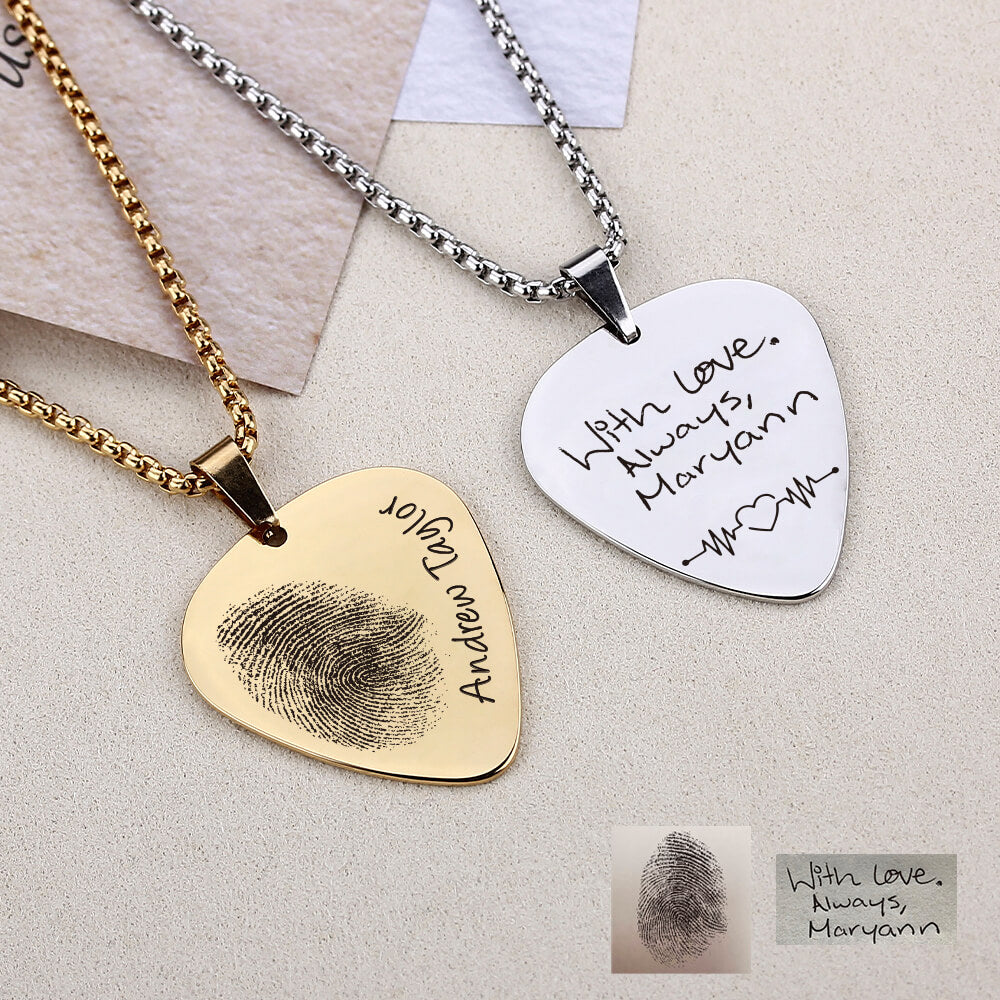 Guitar-Pick-Necklace-Engraved-Name-Necklace-for-Men-Handwriting-Gift-for-Women-1
