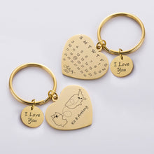 Heart-Calendar-with-Disc-Custom-Keychain-Engraved-Picture-Text-Gift-for-Family-5