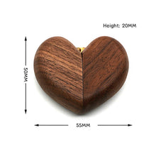 Heart Wooden Ring Box for Proposal, Engraved Ring Box for Engagement Proposal