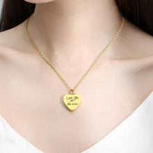 Heart Cremation Urn Necklace Custom Fingerprint for Ashes Holder Keepsake Pendant