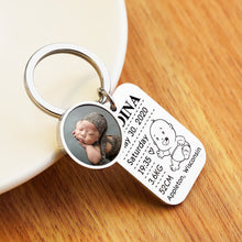 Personalized Custom Color Photo New Mom Keychain