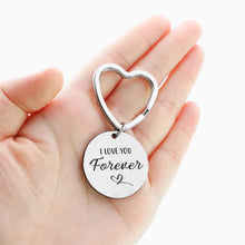 Disc personalized custom handwritten fingerprint can be engraved heart-shaped keyring