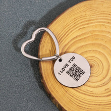 Disc personalized custom handwritten fingerprint can be engraved heart-shaped keyring