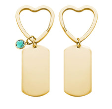 Birthstone New Mom Rectangular Personalized Custom Keychain Gifts for New Moms