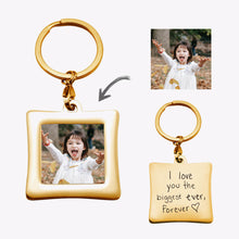 Photo Box Photo Pendant Stainless Steel Customizable Student Graduation Photo Pendant Keychain