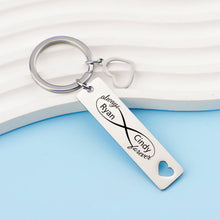 Bar Personalized Keychain Engraved Music QR Code  Custom Keyring Gift for Boyfriend