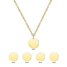 Custom Name Disc Necklace Personalized Letters Tiny Necklaces