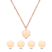 Custom Name Disc Necklace Personalized Letters Tiny Necklaces