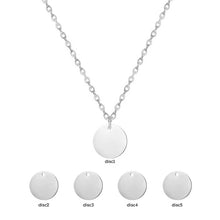 Custom Name Disc Necklace Personalized Letters Tiny Necklaces