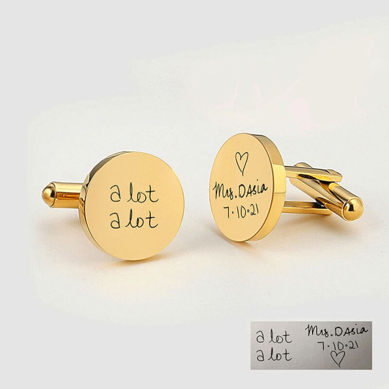 Personalized-Handwriting-CuffLinks-Cuff-links-Gift-for-Husband-Dad-1