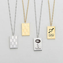 Personalized-Square-Photo-and-Text-Pendant-Necklace-Custom-Handwriting-Jewelry-Gift-4